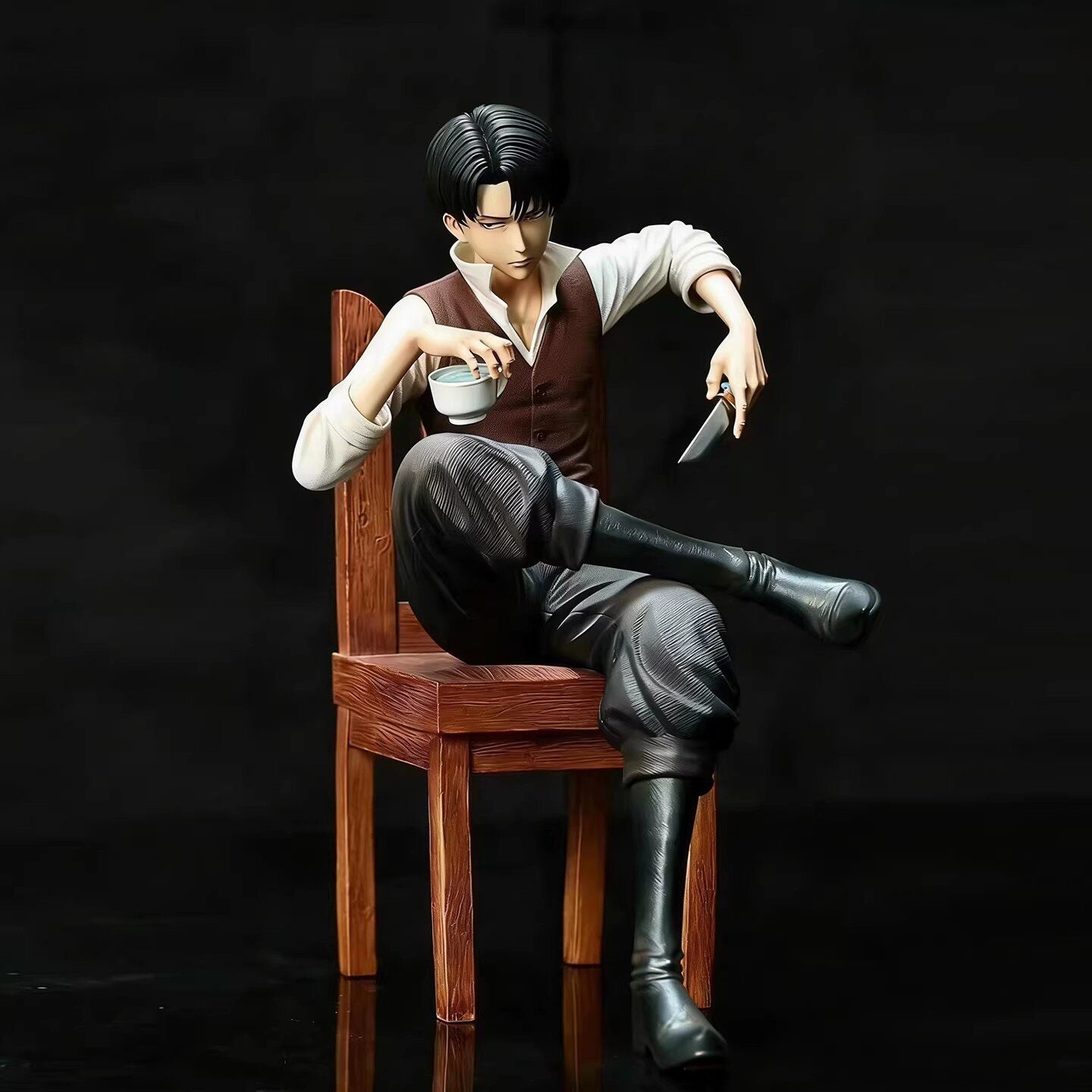 Levi sitting figure pose